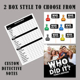 Personalized Custom WHO DID IT? Game